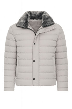 Erkek Krem Erkek Kışlık Şişme Kaban – Sıcak Tutan, Hafif ve Şık Tasarım