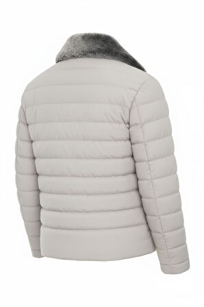 Erkek Krem Erkek Kışlık Şişme Kaban – Sıcak Tutan, Hafif ve Şık Tasarım