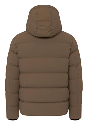 Erkek Kahverengi Erkek Outdoor Su Geçirmez Kapüşonlu Kışlık Kaban – Rüzgar ve Yağmura Dayanıklı  Mont&Kaban