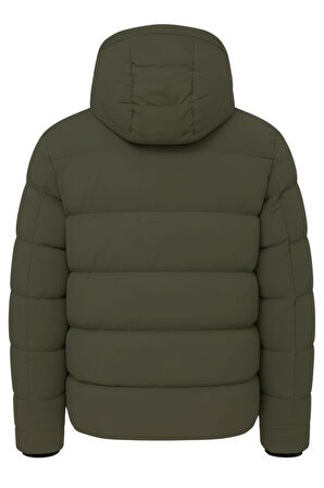 Erkek Yeşil Erkek Outdoor Su Geçirmez Kapüşonlu Kışlık Kaban – Rüzgar ve Yağmura Dayanıklı  Mont&Kaban