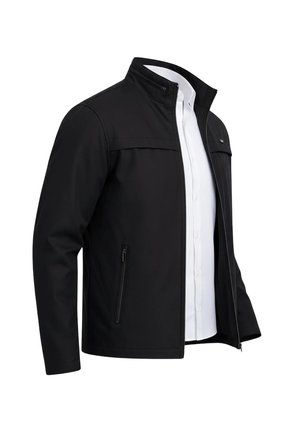 Siyah Erkek Pamuk Polyester Karışımlı Su Ve Rüzgar Geçirmez Mevsimlik&Yazlık Mont