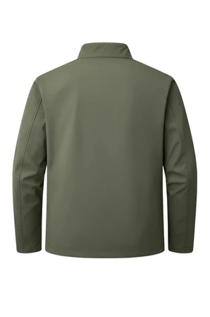 Yeşil Erkek Pamuk Polyester Karışımlı Bonded Kumaş Su Ve Rüzgar Geçirmez Mevsimlik&Yazlık Mont