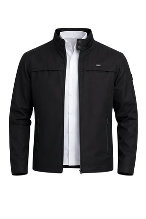 Siyah Erkek Pamuk Polyester Karışımlı Su Ve Rüzgar Geçirmez Mevsimlik&Yazlık Mont