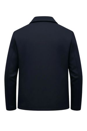 Lacivert Erkek Pamuk Polyester Karışımlı Yakalı Bonded Kumaş Su Ve Rüzgar Geçirmez Mevsimlik&Yazlık Mont