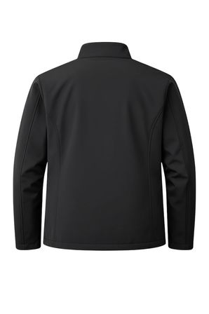 Siyah Erkek Pamuk Polyester Karışımlı Bonded Kumaş Su Ve Rüzgar Geçirmez Mevsimlik&Yazlık Mont