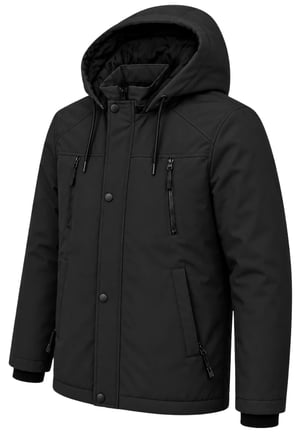 Erkek Siyah Softshell Mont Kapüşonlu Kışlık Suya Dayanıklı Fermuarlı Cepli Outdoor Mont