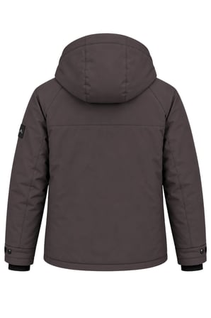 Erkek Gri Kapüşonlu Kışlık Softshell Suya Dayanıklı Fermuarlı Cepli Outdoor Mont