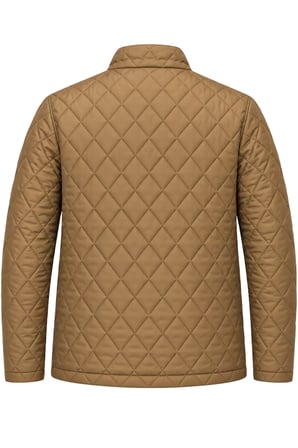 Erkek Kahverengi Standart Fit Normal Kesim İçi Kürklü Dik Yaka Çıtçıtlı Dolgulu Desenli Overcoat