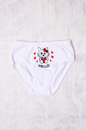 Gümüş Kız Çocuk Hello Kitty Desenli Slip Külot