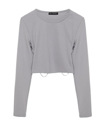 Zincir Detaylı Bağlamalı Bluz