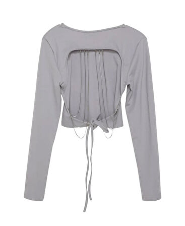 Zincir Detaylı Bağlamalı Bluz