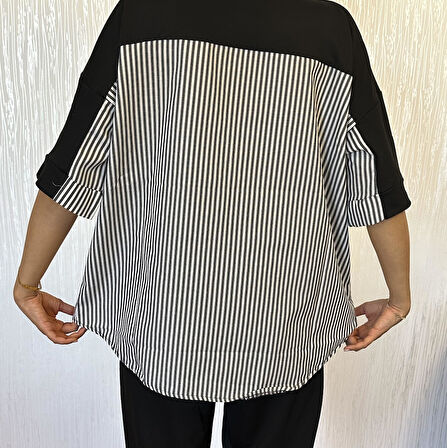 Siyah Garnili Oversize Takım