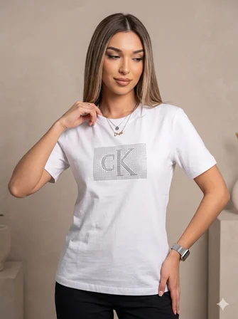 Marrk Muadil  Kare Taş Oversize Beyaz Tişört