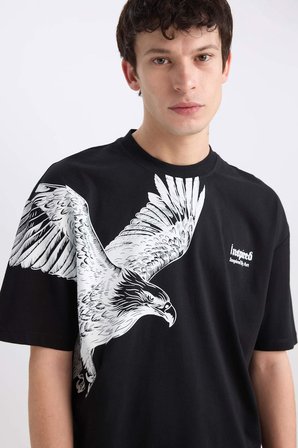 Defacto Erkek  T-shirt D9506AX/BK81