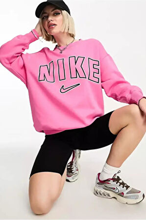 Sportswear Phoenix Fleece Oversize Kesim Kadın Pembe Sweatshirt