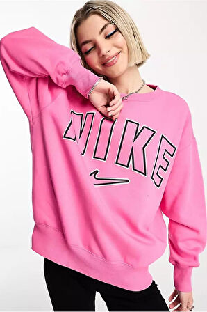 Sportswear Phoenix Fleece Oversize Kesim Kadın Pembe Sweatshirt