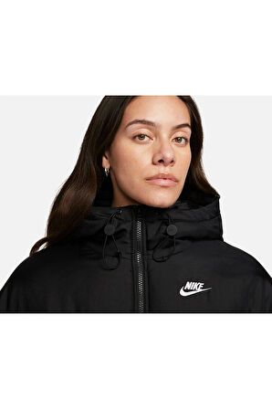 Kadın Günlük Mont W Nsw Esstl Thrmr Clsc Puffer FB7672-010 Siyah