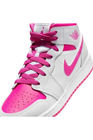 Air Jordan 1 Mid Bred Toe (W) Unisex Spor Ayakkabı