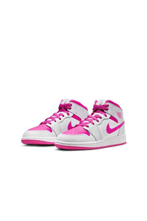 Air Jordan 1 Mid Bred Toe (W) Unisex Spor Ayakkabı