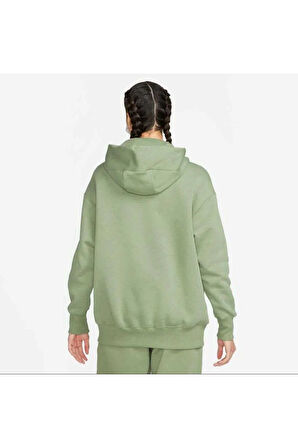 Sportswear Phoenix Fleece Oversize Kesim Haki cepsiz Kadın Sweatshirt