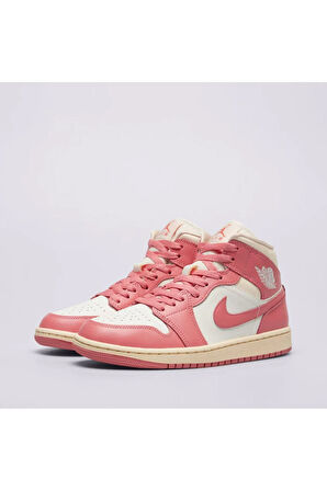 Air Jordan 1 Mid Bred Toe (W) Unisex Spor Ayakkabı