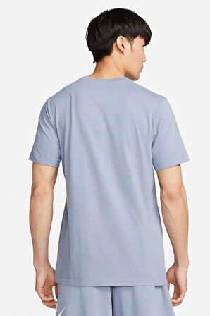 M NSW TEE ICON SWOOSH Mavi Erkek Kısa Kol T-Shirt