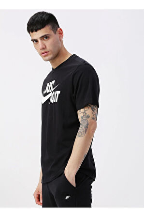 Siyah - Beyaz Erkek T-Shirt AR5006-011 M TEE JUST DO IT SWOOSH