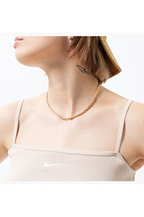 Sportswear Essential Kadın bej Askılı Crop Top