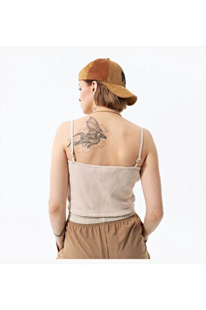 Sportswear Essential Kadın bej Askılı Crop Top