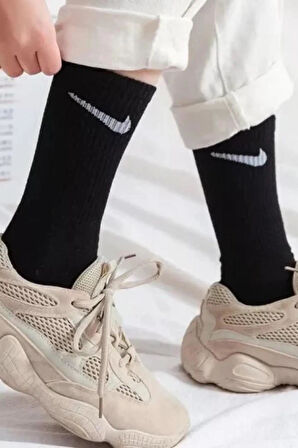 Cushioned 3 Pack Cotton Crew Socks 3 Lü Pamuklu Spor Çorap Siyah