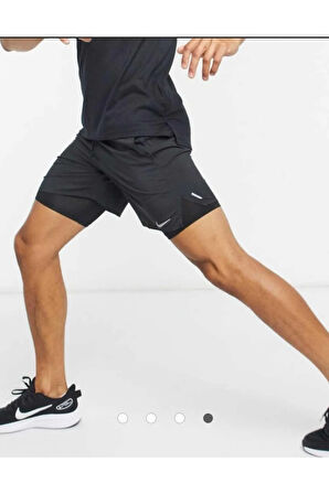 Flex Stride 18 cm Running Erkek Koşu Şortu 2 si 1 arada taytlı 