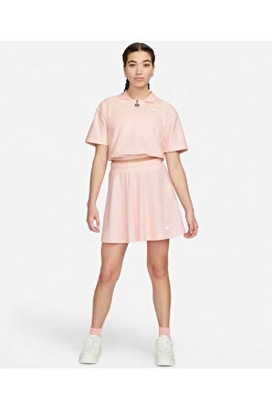 Sportswear Air Pique Polo Cropped Half-Zip Short-Sleeve Kadın Tişört