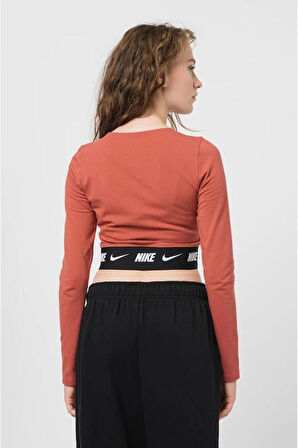 uzun kollu pamuklu crop