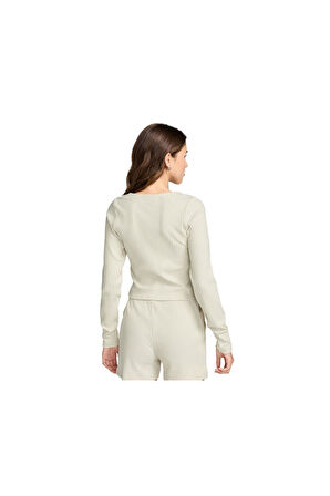 Kadın Günlük Ceket W Nsw Nk Chll Knt Rib Fz Crdgn FN3682-104 Krem