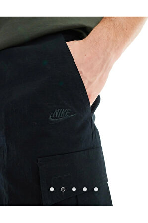 Club Woven Cargo Short Siyah Erkek Şort