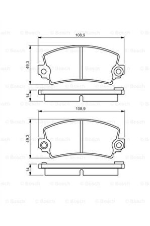 Ön Balata Fişli R12 C15 Vısa 82-91 Bosch 0986495270