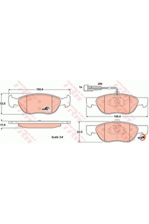 Ön Balata Fişli Brava-bravo 95-01 Marea 96 Punto 00 Gdb1290