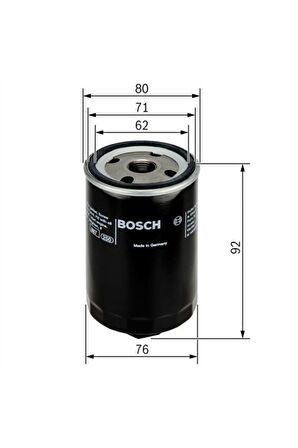 F026407143-0986tf0008 Yağ Filtresi Polo-golf Iıı-caddy-bora-octavıa-fabıa-toledo-leon-passat 1.8 Bos