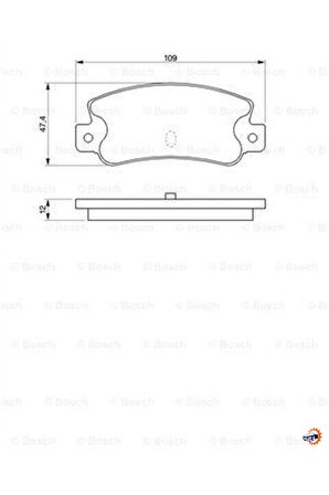 Disk Balata - Arka - Wva 21107 - 108.8x47x12 Mm - 0986461770