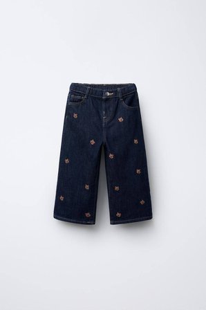 La Ciel Paris Ayıcık Nakışlı Çocuk Denim Pantolon