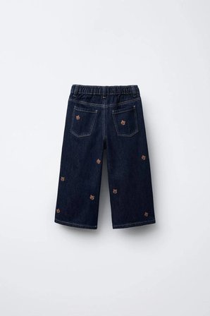 La Ciel Paris Ayıcık Nakışlı Çocuk Denim Pantolon