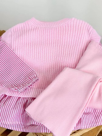 Kız Çocuk Taytlı Takım Pembe