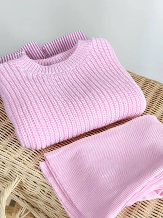 Kız Çocuk Taytlı Takım Pembe