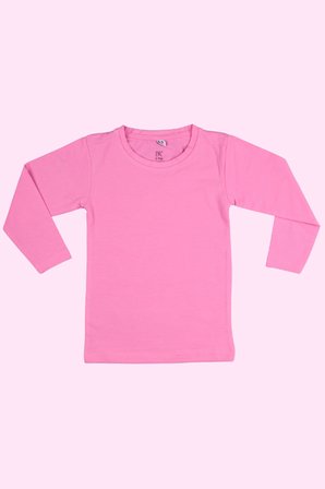 Kız Çocuk Uzun Kollu Basic Body Pembe