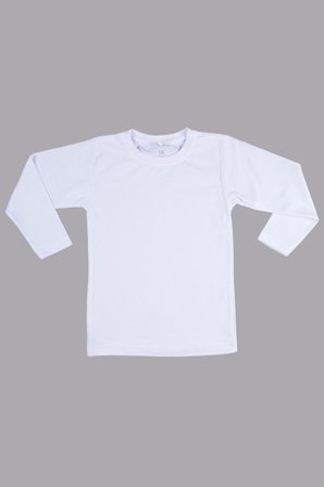 Çocuk Uzun Kollu Basic Body Beyaz