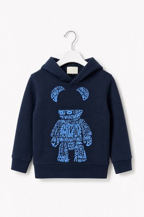 Erkek Çocuk Kapüşonlu Sweatshirt Lacivert
