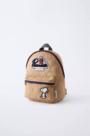 Çocuk Snoopy Temalı Sırt Çantası Bej