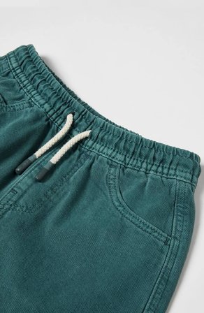 Erkek Çocuk Basic Denim Şort Yeşil