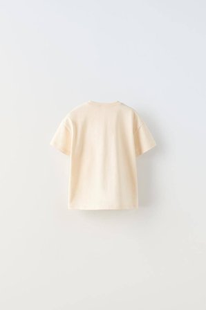 La Ciel Paris Çocuk Basic Oversize Tişört Krem