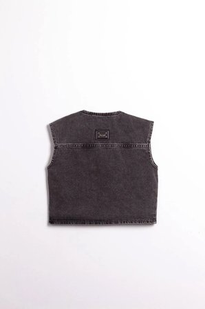 La Ciel Paris Erkek Çocuk Denim Yelek Siyah